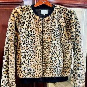 WOMENS FAUX LEOPARD JACKET